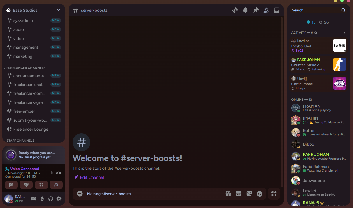 BaseStudios Discord Setup gallery 1